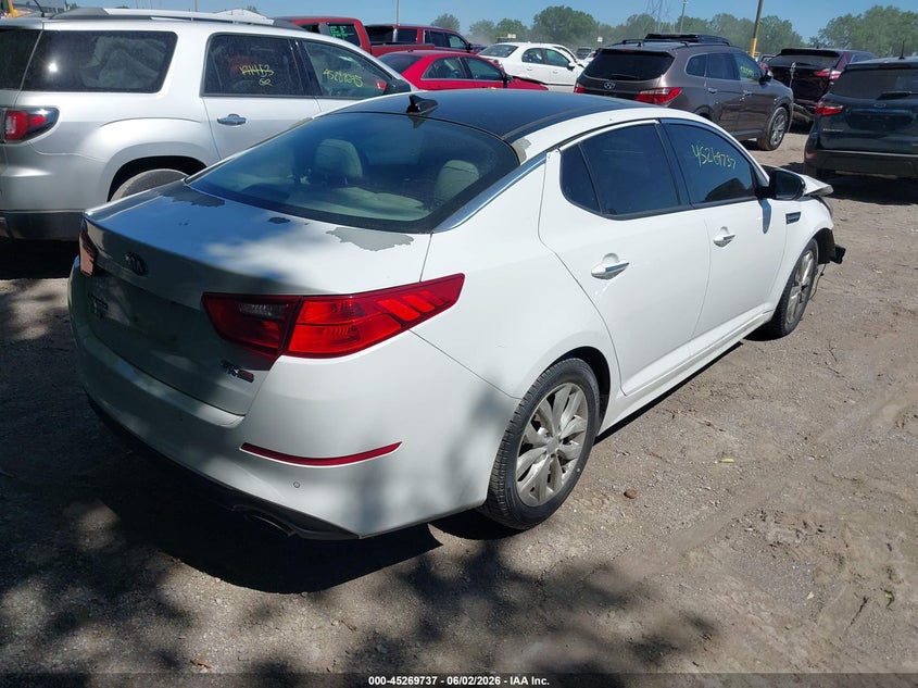2015 Kia Optima VIN 5XXGN4A77FG464560 IAAI salvage auction — FRONT END, Salvage (Indiana), sold $300 on 2026-07-22 (photo 4)