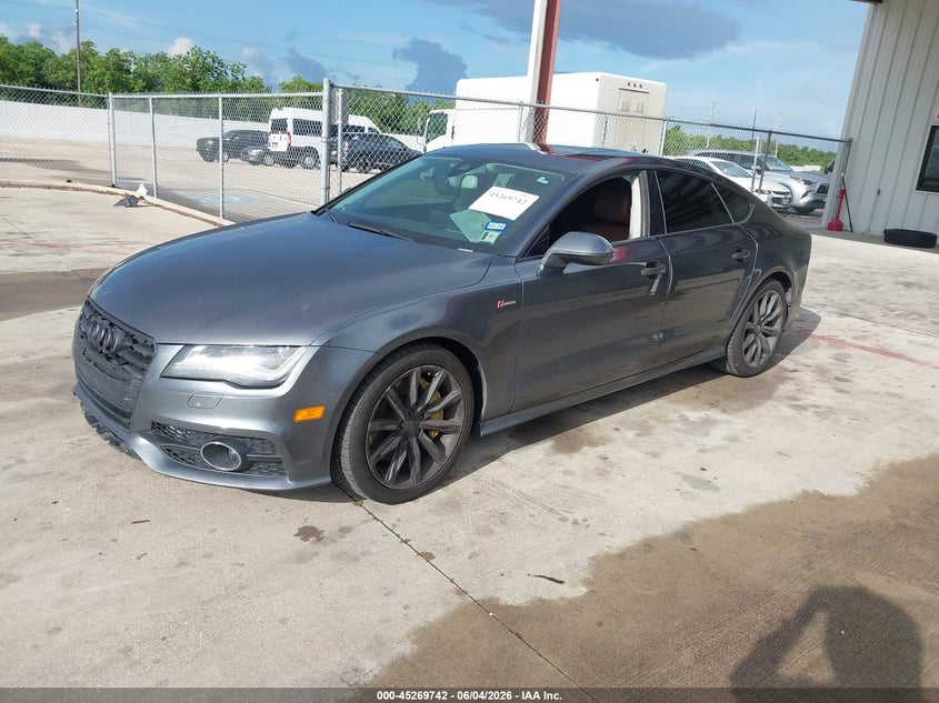 2015 Audi A7 VIN WAU2GBFCXFN003692 IAAI salvage auction — HAIL, Salvage Title, sold $2,100 on 2026-08-14 (photo 2)