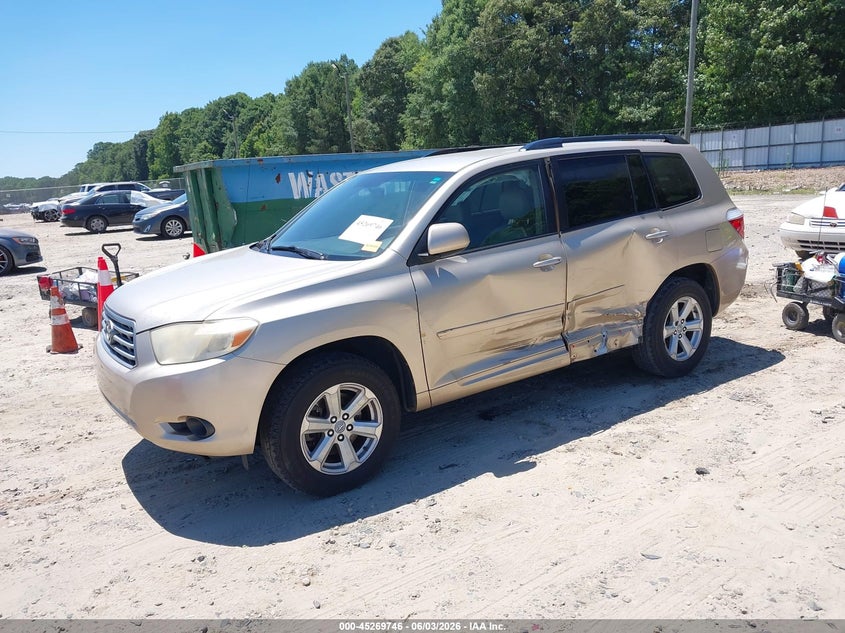 2008 Toyota Highlander VIN JTEDS41A682027080 IAAI salvage auction — LEFT SIDE, Salvage (Georgia), sold $450 on 2026-07-09 (photo 2)