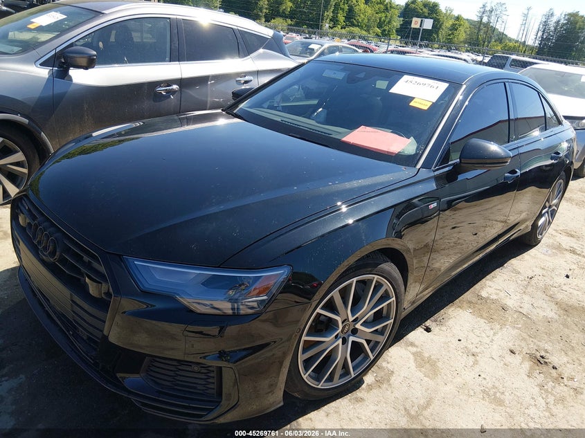 2023 Audi A6 VIN WAUL2BF28PN012838 IAAI salvage auction — RIGHT SIDE, Salvage Title, sold $9,700 on 2026-07-29 (photo 2)
