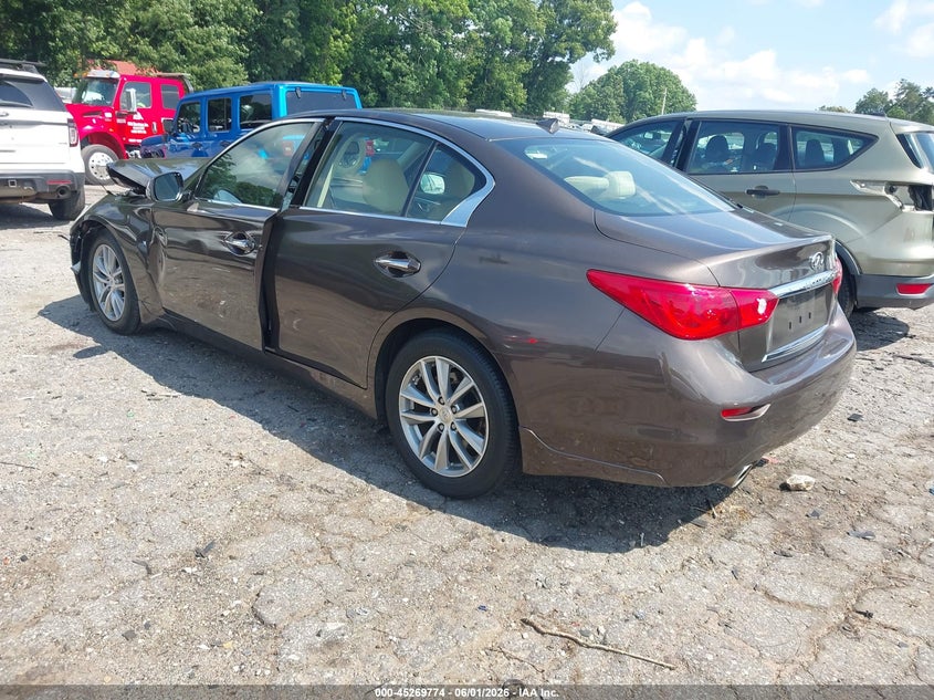 2015 Infiniti Q50 VIN JN1BV7AP7FM351930 IAAI salvage auction — FRONT END, Salvage Title, sold $2,250 on 2026-07-08 (photo 3)