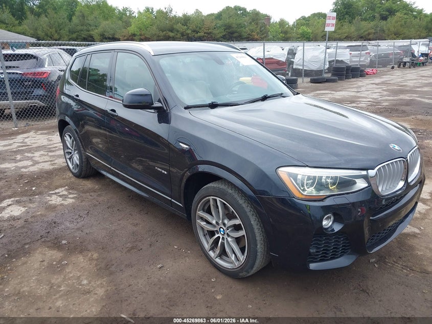 2015 BMW X3 VIN 5UXWX7C58F0K35520 IAAI salvage auction — SIDE, Salvage Title, sold $3,350 on 2026-07-08 (photo 1)