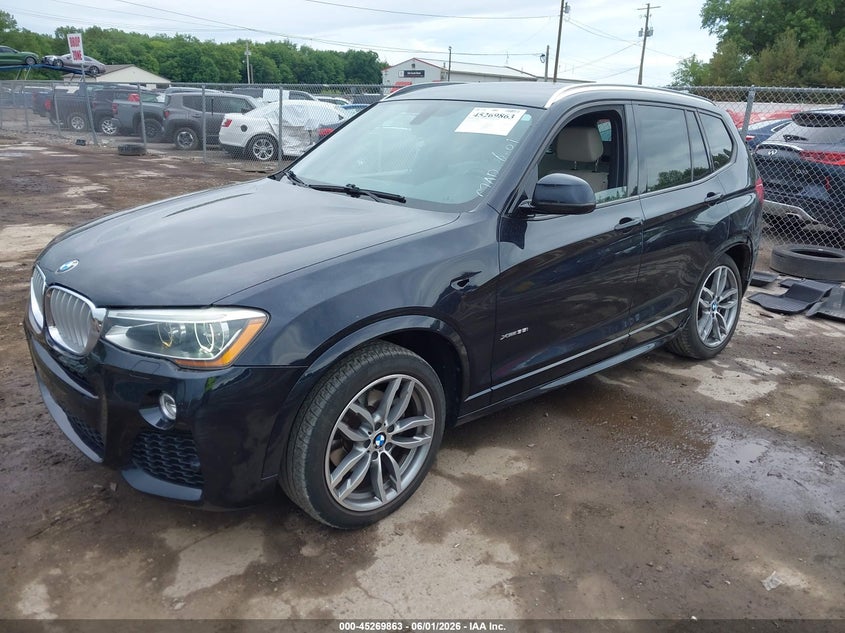 2015 BMW X3 VIN 5UXWX7C58F0K35520 IAAI salvage auction — SIDE, Salvage Title, sold $3,350 on 2026-07-08 (photo 2)