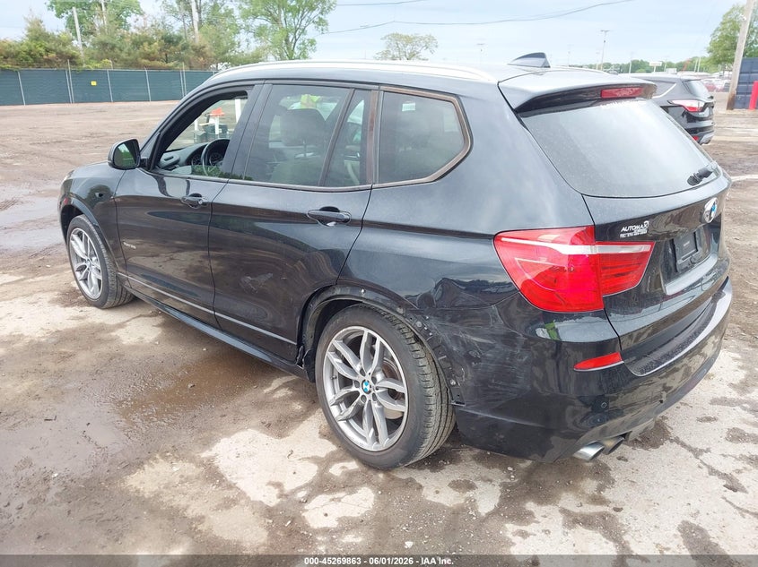 2015 BMW X3 VIN 5UXWX7C58F0K35520 IAAI salvage auction — SIDE, Salvage Title, sold $3,350 on 2026-07-08 (photo 3)