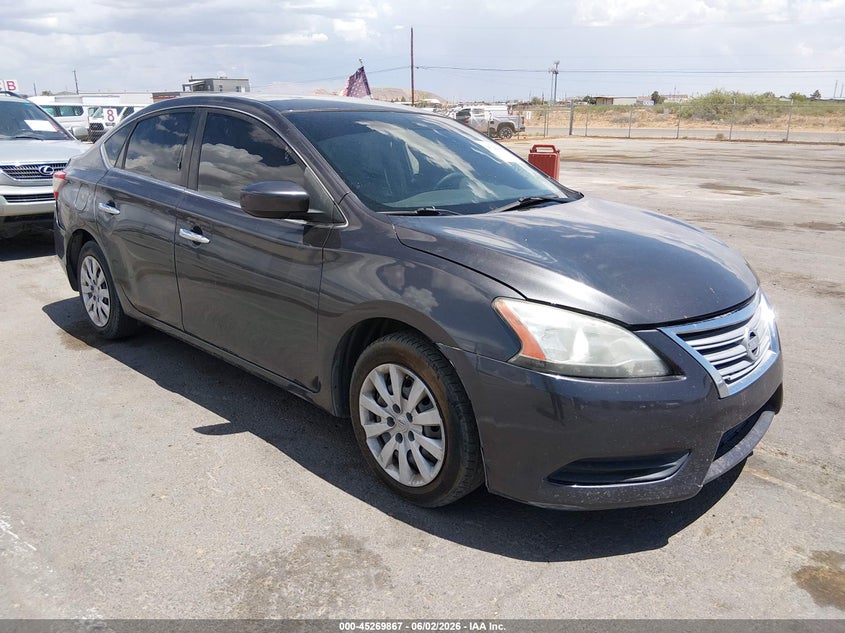2013 Nissan Sentra VIN 3N1AB7AP8DL798887 IAAI salvage auction — FRONT & REAR, Salvage Title, sold $375 on 2026-07-22 (photo 1)