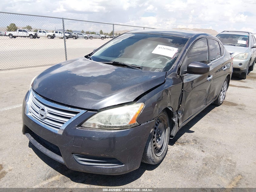 2013 Nissan Sentra VIN 3N1AB7AP8DL798887 IAAI salvage auction — FRONT & REAR, Salvage Title, sold $375 on 2026-07-22 (photo 2)