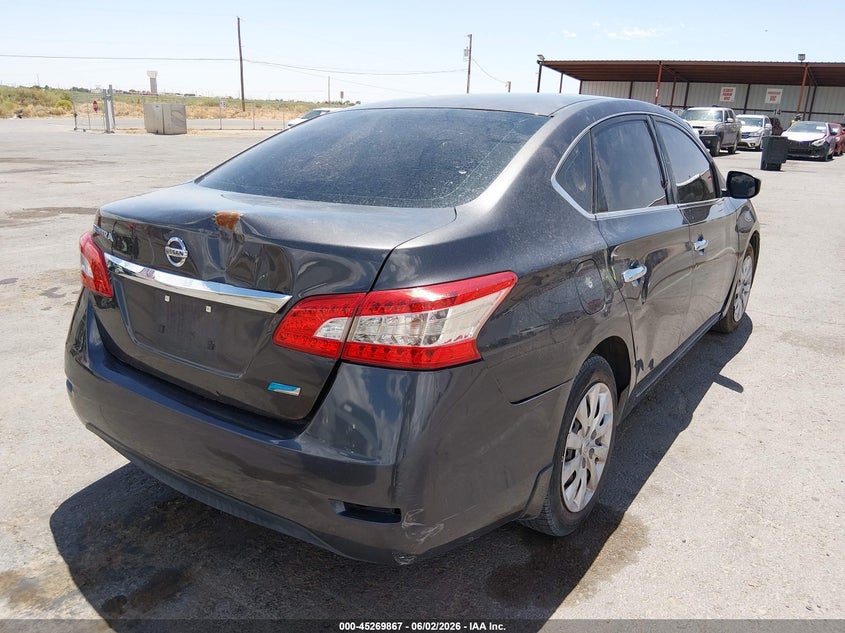 2013 Nissan Sentra VIN 3N1AB7AP8DL798887 IAAI salvage auction — FRONT & REAR, Salvage Title, sold $375 on 2026-07-22 (photo 4)