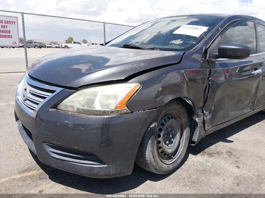 2013 Nissan Sentra VIN 3N1AB7AP8DL798887 IAAI salvage auction — FRONT & REAR, Salvage Title, sold $375 on 2026-07-22 (photo 6)