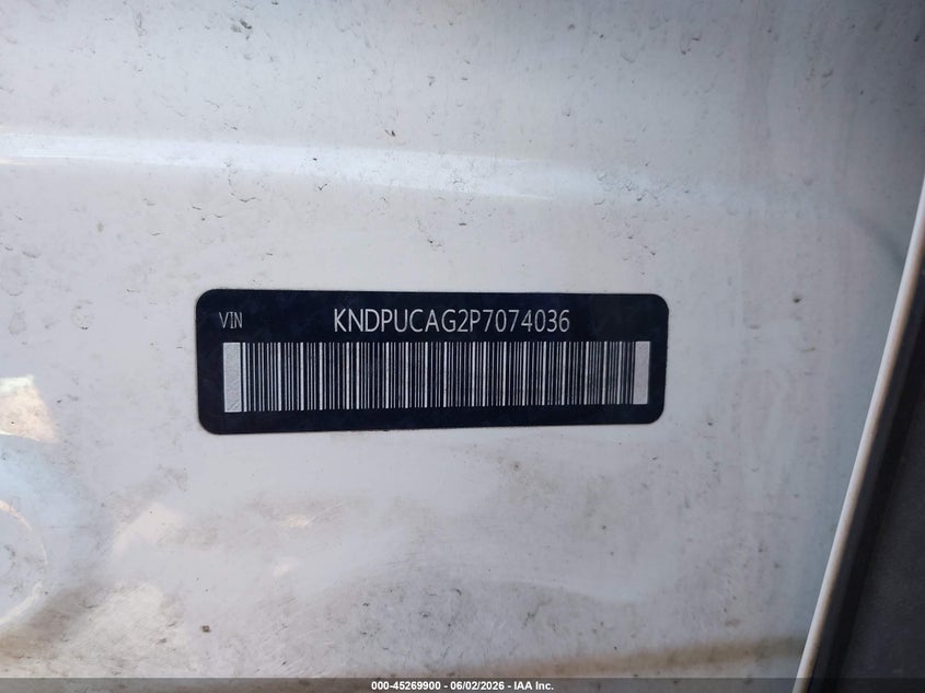 2023 Kia Sportage VIN KNDPUCAG2P7074036 IAAI salvage auction — FRONT END, Salvage Title, sold $6,300 on 2026-07-24 (photo 9)
