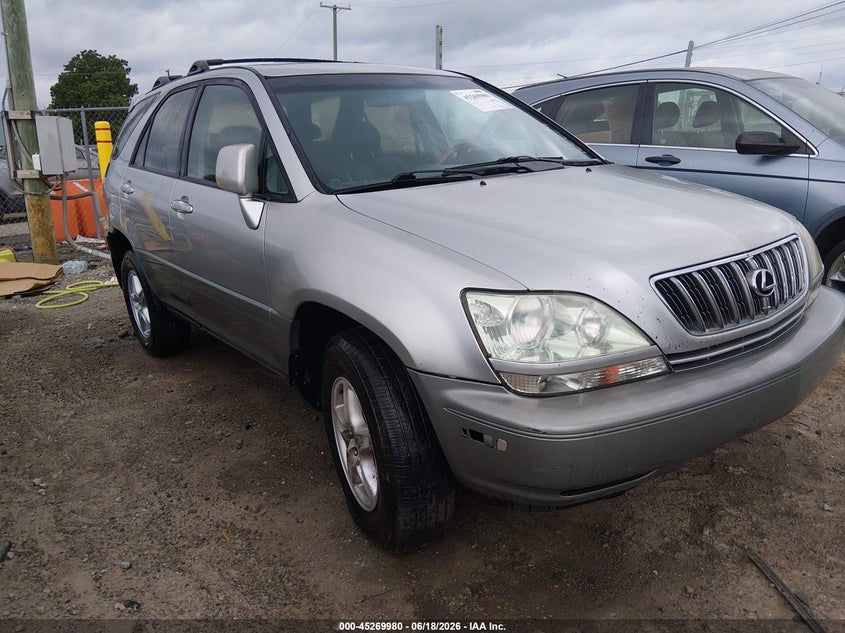 2001 Lexus Rx VIN JTJHF10U810166629 IAAI salvage auction — RIGHT REAR, Clear (Tennessee), sold $400 on 2026-07-09 (photo 1)