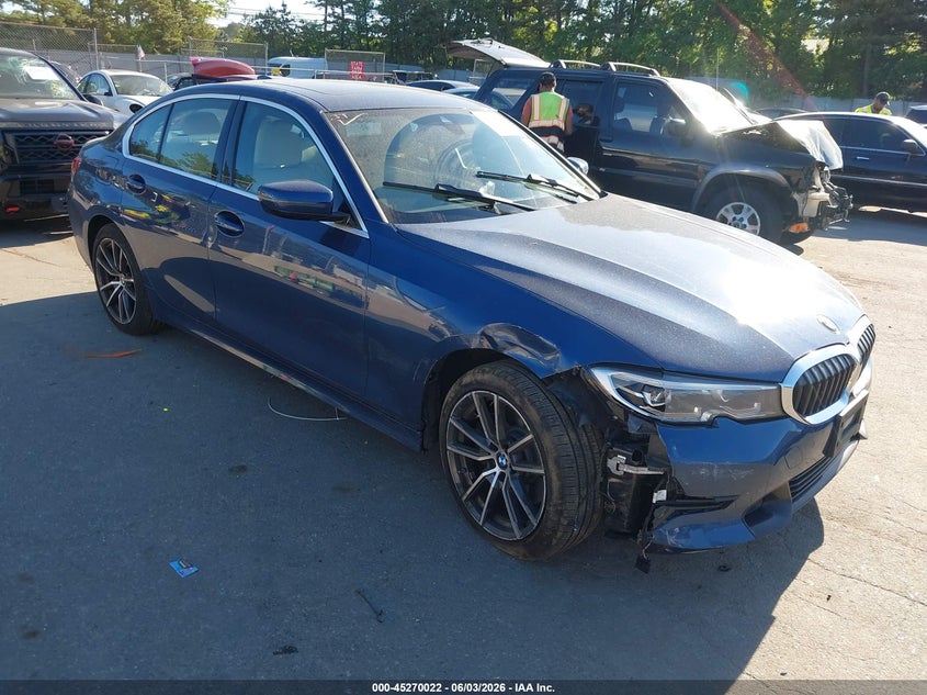 2021 BMW 3er VIN 3MW5R7J08M8B70988 — IAAI salvage auction photo