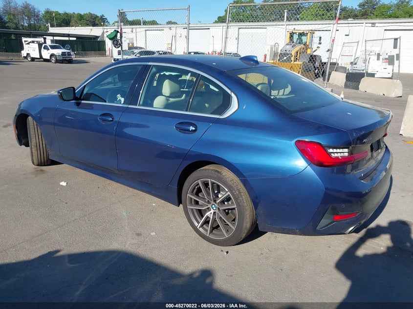 2021 BMW 3er VIN 3MW5R7J08M8B70988 IAAI salvage auction — FRONT END, Salvage Title, sold $9,300 on 2026-09-01 (photo 3)