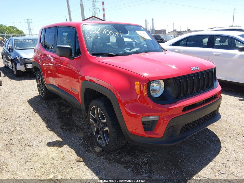 2021 Jeep Renegade VIN ZACNJDAB5MPM53263 IAAI salvage auction — REAR END, Salvage Title, sold $4,550 on 2026-07-29 (photo 1)