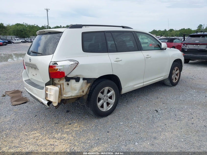 2010 Toyota Highlander VIN JTEZA3EH4A2011623 IAAI salvage auction — RIGHT REAR, Rebuildable (Florida), sold $25 on 2026-07-23 (photo 4)