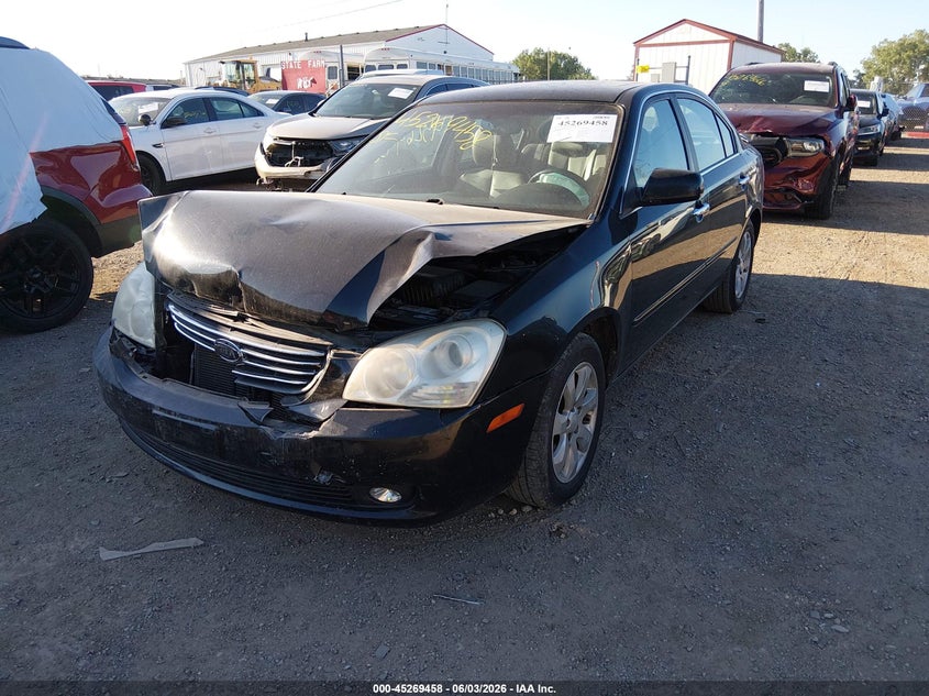 2008 Kia Optima VIN KNAGE123385229443 IAAI salvage auction — FRONT END, Clear (Indiana), sold $375 on 2026-07-08 (photo 2)