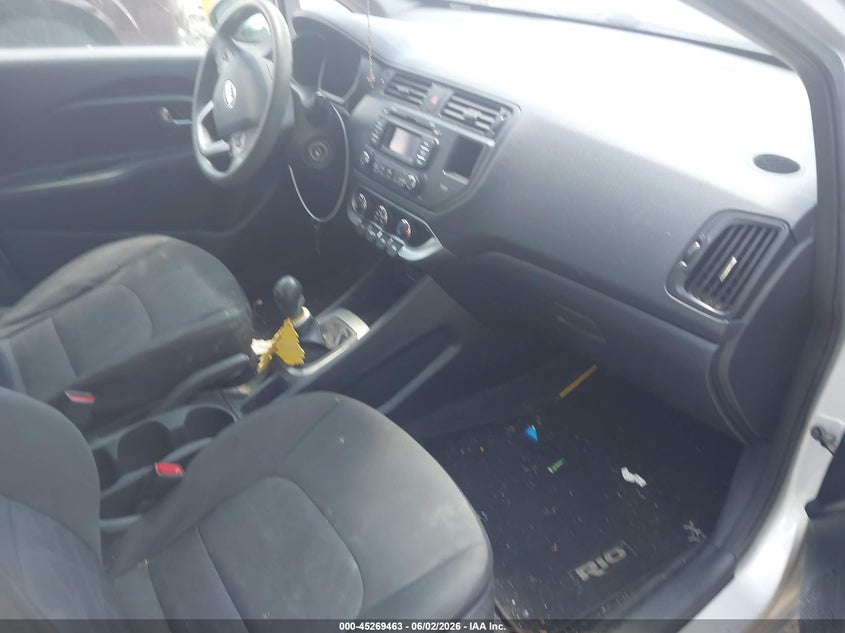 2013 Kia Rio VIN KNADM5A3XD6139399 IAAI salvage auction — NORMAL WEAR, Clear (Rhode Island), sold $250 on 2026-07-14 (photo 5)