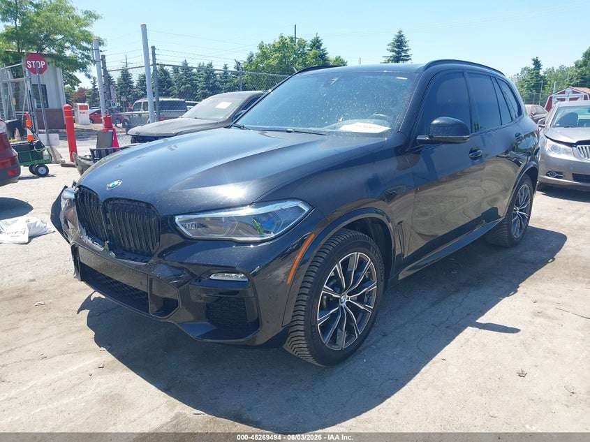 2021 BMW X5 VIN 5UXCR6C08M9F53760 IAAI salvage auction — RIGHT FRONT, Clear (Michigan), sold $27,000 on 2026-07-18 (photo 2)