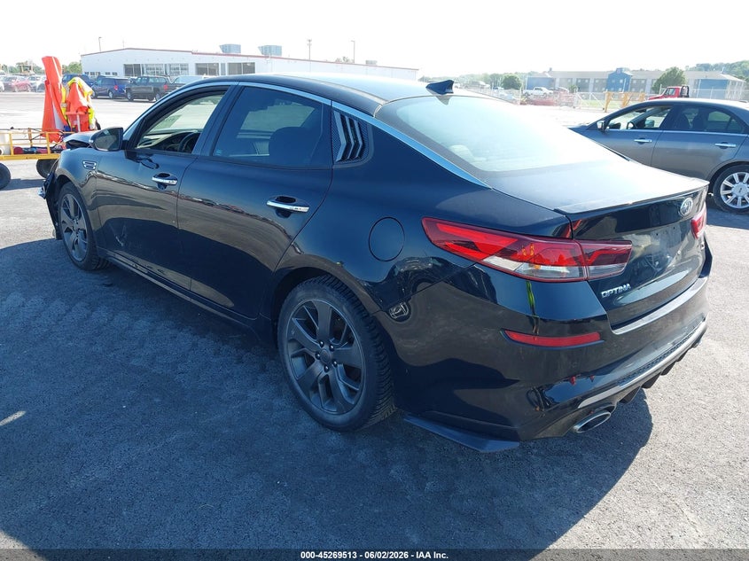 2019 Kia Optima VIN 5XXGT4L33KG368354 IAAI salvage auction — LEFT FRONT, Salvage Title, sold $1,500 on 2026-07-28 (photo 3)