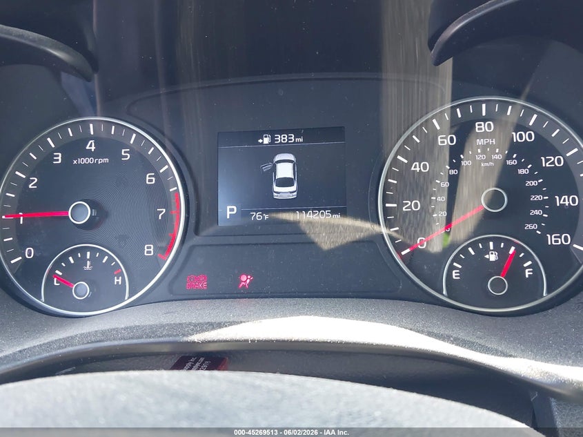 2019 Kia Optima VIN 5XXGT4L33KG368354 IAAI salvage auction — LEFT FRONT, Salvage Title, sold $1,500 on 2026-07-28 (photo 7)