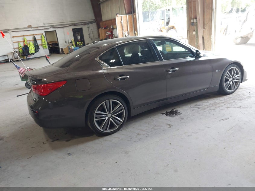 2016 Infiniti Q50 VIN JN1EV7AR7GM343178 IAAI salvage auction — LEFT SIDE, Salvage Title, sold $25 on 2026-07-22 (photo 4)