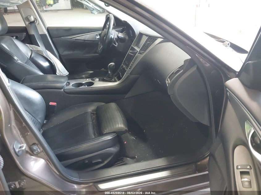 2016 Infiniti Q50 VIN JN1EV7AR7GM343178 IAAI salvage auction — LEFT SIDE, Salvage Title, sold $25 on 2026-07-22 (photo 5)