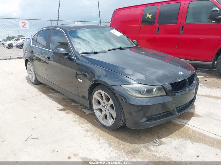 2006 BMW 3er VIN WBAVB335X6KS32074 IAAI salvage auction — FRONT & REAR, Original (Texas), sold $300 on 2026-07-29 (photo 1)
