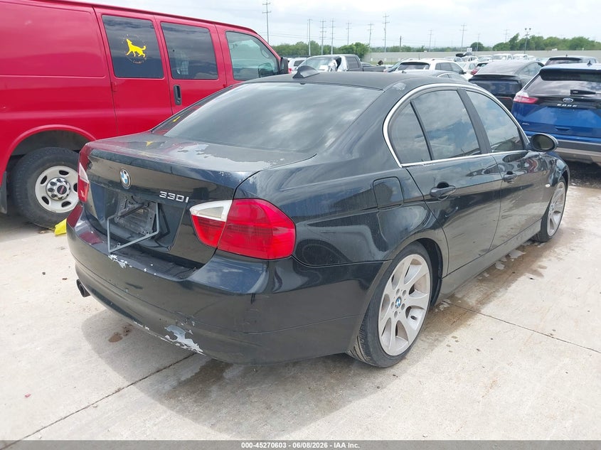 2006 BMW 3er VIN WBAVB335X6KS32074 IAAI salvage auction — FRONT & REAR, Original (Texas), sold $300 on 2026-07-29 (photo 4)