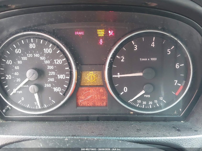 2006 BMW 3er VIN WBAVB335X6KS32074 IAAI salvage auction — FRONT & REAR, Original (Texas), sold $300 on 2026-07-29 (photo 7)