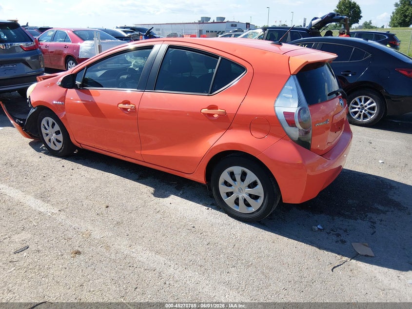 2013 Toyota Prius c VIN JTDKDTB37D1051856 IAAI salvage auction — FRONT END, Salvage Title, sold $450 on 2026-07-21 (photo 3)