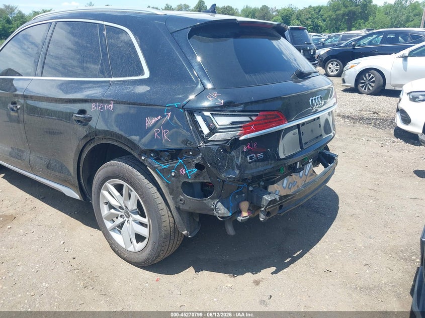 2022 Audi Q5 VIN WA1GAAFY9N2084324 IAAI salvage auction — REAR END, Salvage Title, sold $5,100 on 2026-07-28 (photo 6)