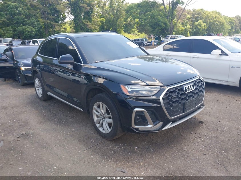 2022 Audi Q5 VIN WA1GAAFY9N2084324 IAAI salvage auction — REAR END, Salvage Title, sold $5,100 on 2026-07-28 (photo 1)