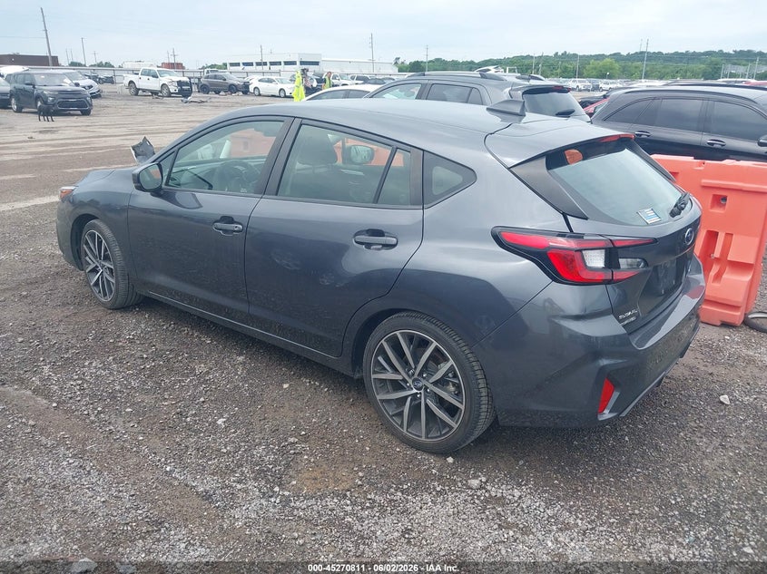 2024 Subaru Impreza VIN JF1GUAFC4R8324275 IAAI salvage auction — HAIL, Clear (Oklahoma), sold $12,700 on 2026-07-21 (photo 3)