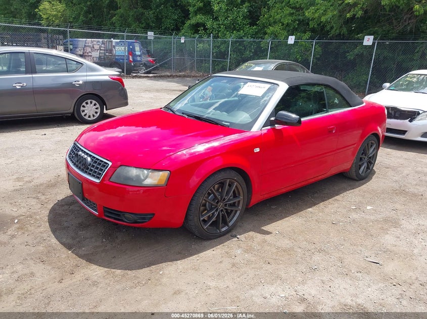 2005 Audi S4 VIN WUARL48H75K902188 IAAI salvage auction — NORMAL WEAR, Clear (Maryland), sold $400 on 2026-07-14 (photo 2)