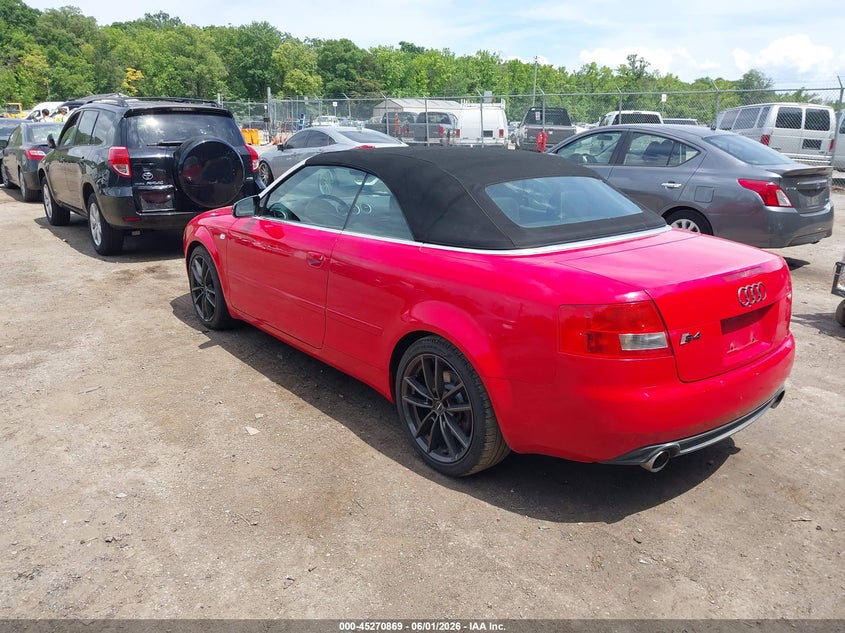 2005 Audi S4 VIN WUARL48H75K902188 IAAI salvage auction — NORMAL WEAR, Clear (Maryland), sold $400 on 2026-07-14 (photo 3)