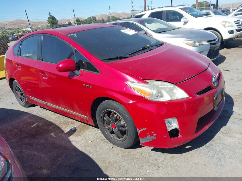 2011 Toyota Prius VIN JTDKN3DU1B0247247 IAAI salvage auction — NORMAL WEAR, Salvage Title - Dealer (California), sold $700 on 2026-07-09 (photo 1)