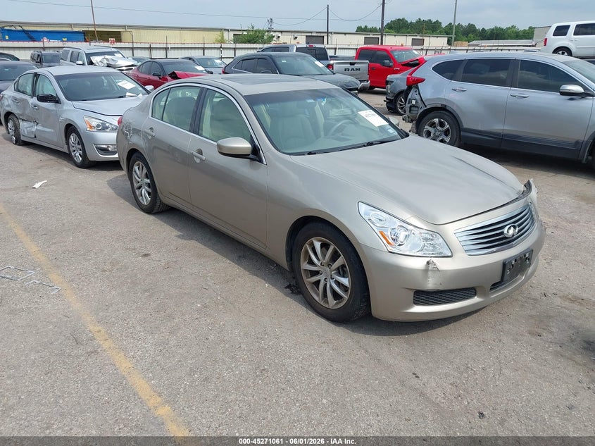 2009 Infiniti G37 VIN JNKCV61E19M012464 IAAI salvage auction — FRONT END, Original (Texas), sold $3,000 on 2026-07-09 (photo 1)