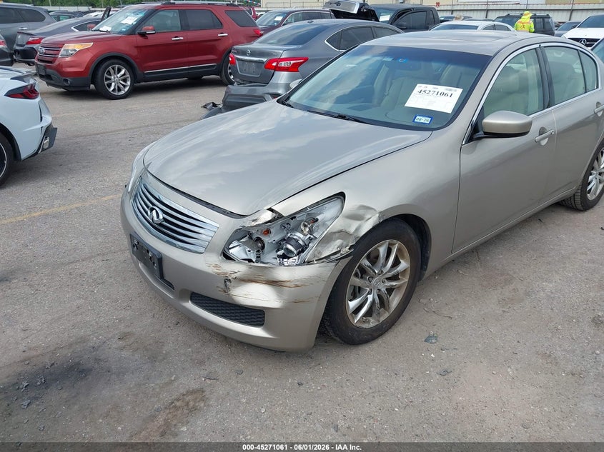 2009 Infiniti G37 VIN JNKCV61E19M012464 IAAI salvage auction — FRONT END, Original (Texas), sold $3,000 on 2026-07-09 (photo 6)