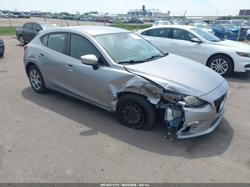 2014 Mazda 3 VIN JM1BM1K79E1200650 IAAI salvage auction — RIGHT FRONT, Prior Salvage (Minnesota), sold $425 on 2026-07-29 (photo 1)