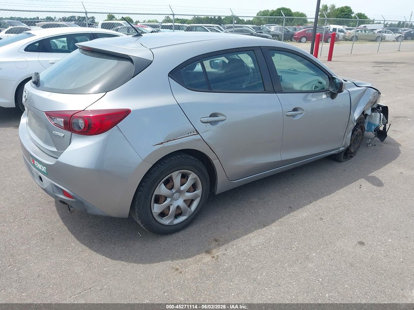 2014 Mazda 3 VIN JM1BM1K79E1200650 IAAI salvage auction — RIGHT FRONT, Prior Salvage (Minnesota), sold $425 on 2026-07-29 (photo 4)