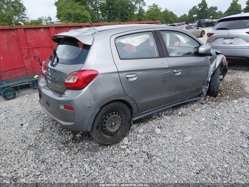 2019 Mitsubishi Mirage VIN ML32A3HJXKH012927 IAAI salvage auction — LEFT & RIGHT, Salvage (West Virginia), sold $400 on 2026-07-18 (photo 4)