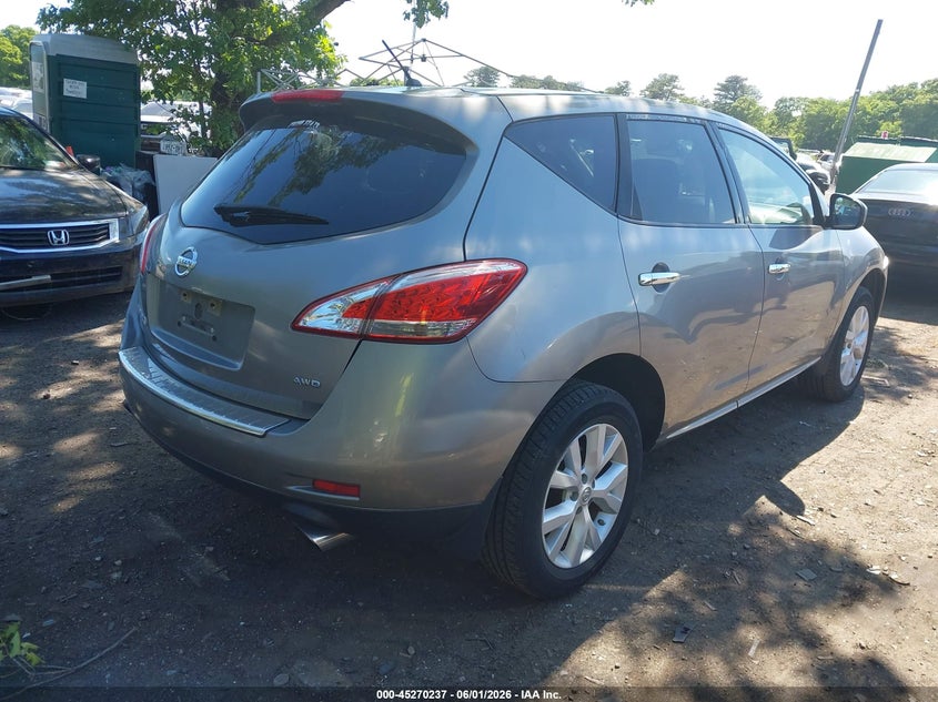 2011 Nissan Murano VIN JN8AZ1MW8BW178175 IAAI salvage auction — NORMAL WEAR, Clear (New York), sold $1,000 on 2026-07-14 (photo 4)