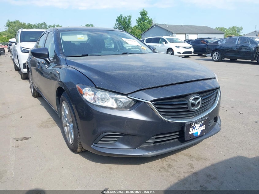 2016 Mazda 6 VIN JM1GJ1U55G1433356 IAAI salvage auction — HAIL, Salvage Title, sold $2,900 on 2026-07-14 (photo 1)