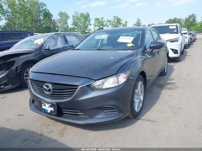2016 Mazda 6 VIN JM1GJ1U55G1433356 IAAI salvage auction — HAIL, Salvage Title, sold $2,900 on 2026-07-14 (photo 2)