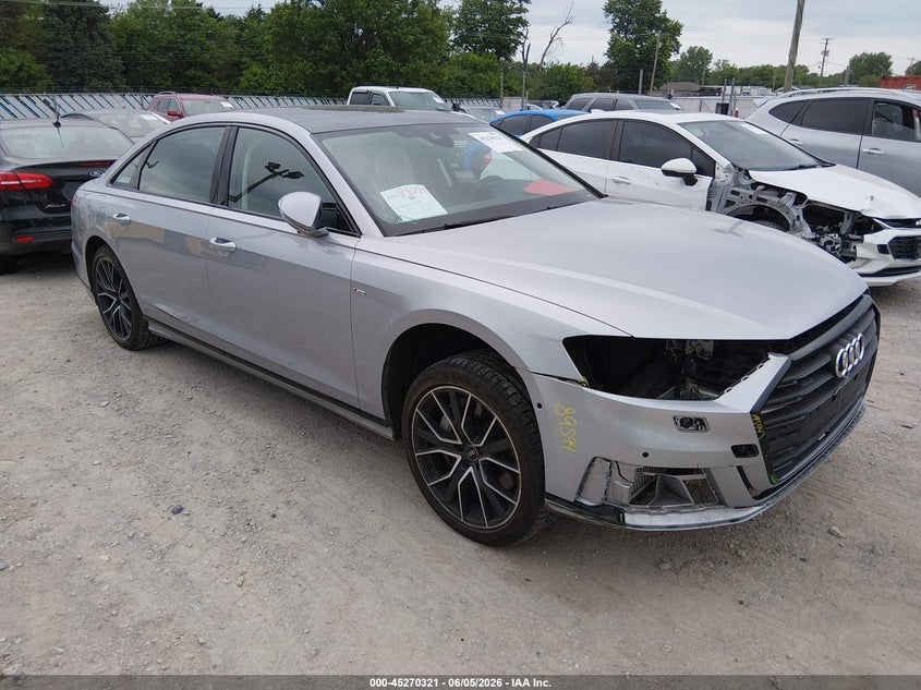2021 Audi A8 VIN WAU8DAF80MN012357 IAAI salvage auction — RIGHT FRONT, Salvage (Illinois), sold $23,350 on 2026-07-20 (photo 1)