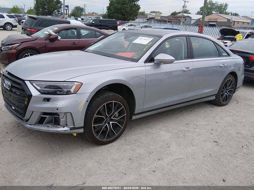 2021 Audi A8 VIN WAU8DAF80MN012357 IAAI salvage auction — RIGHT FRONT, Salvage (Illinois), sold $23,350 on 2026-07-20 (photo 2)