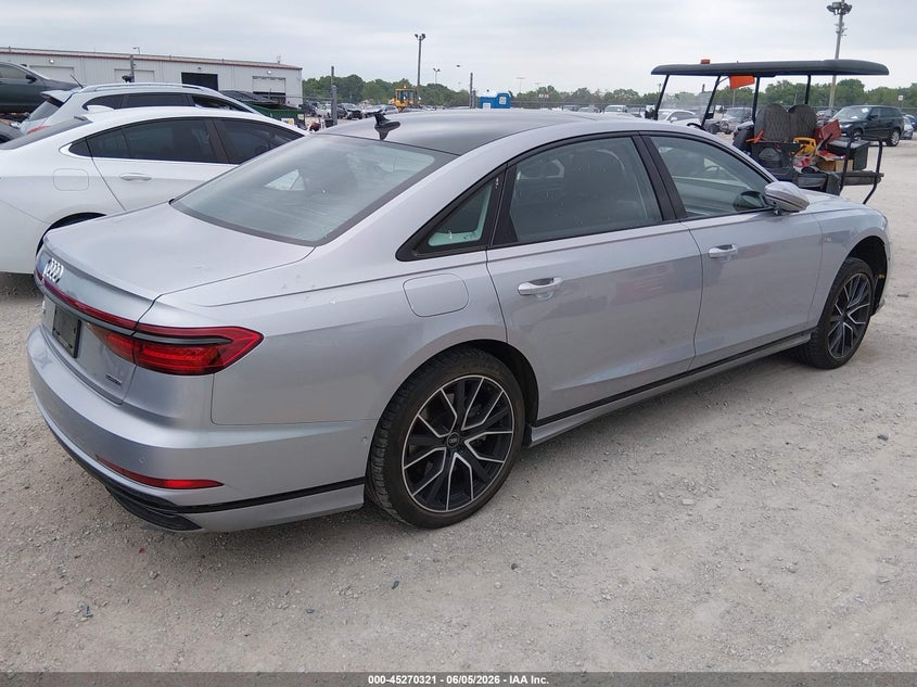 2021 Audi A8 VIN WAU8DAF80MN012357 IAAI salvage auction — RIGHT FRONT, Salvage (Illinois), sold $23,350 on 2026-07-20 (photo 4)