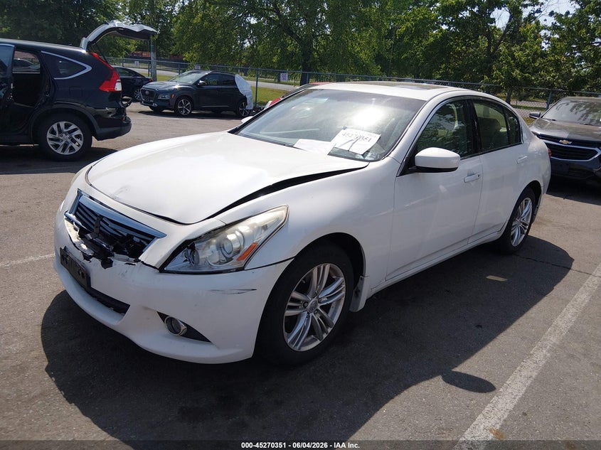 2011 Infiniti G25 VIN JN1DV6AR7BM653846 IAAI salvage auction — FRONT END, Salvage (New Jersey), sold $875 on 2026-07-27 (photo 2)