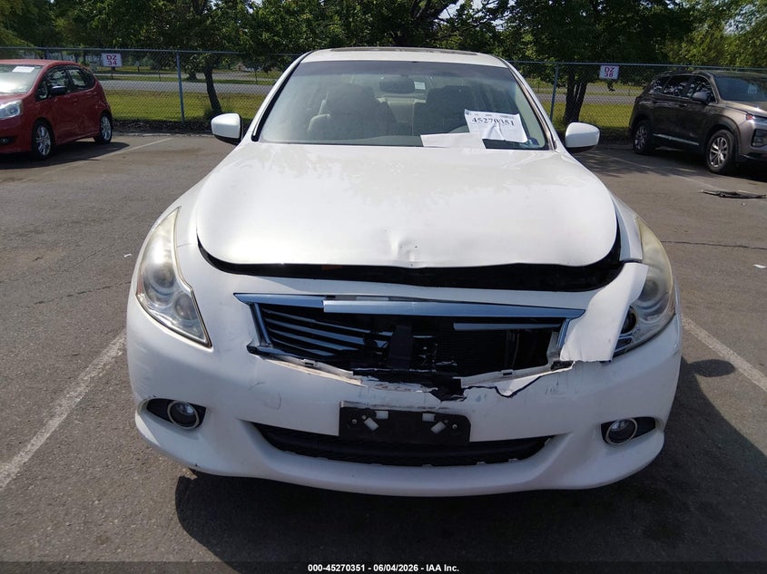 2011 Infiniti G25 VIN JN1DV6AR7BM653846 IAAI salvage auction — FRONT END, Salvage (New Jersey), sold $875 on 2026-07-27 (photo 6)