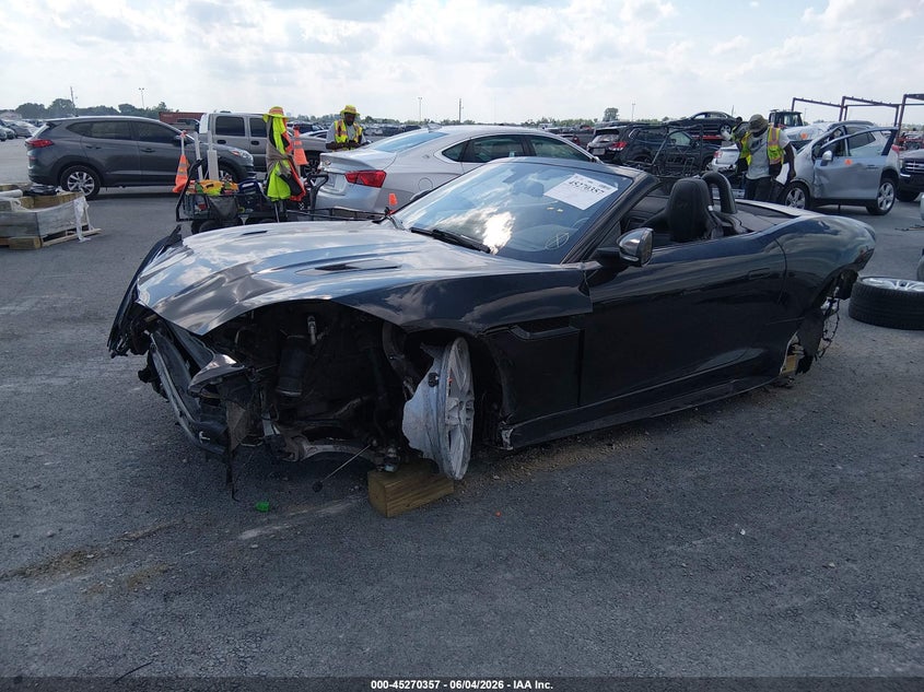 2016 Jaguar F-type VIN SAJWJ6HL2GMK28742 IAAI salvage auction — FRONT & REAR, Salvage (Illinois), sold $5,700 on 2026-07-28 (photo 2)