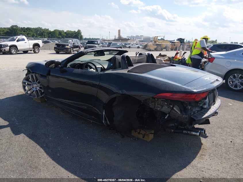 2016 Jaguar F-type VIN SAJWJ6HL2GMK28742 IAAI salvage auction — FRONT & REAR, Salvage (Illinois), sold $5,700 on 2026-07-28 (photo 3)